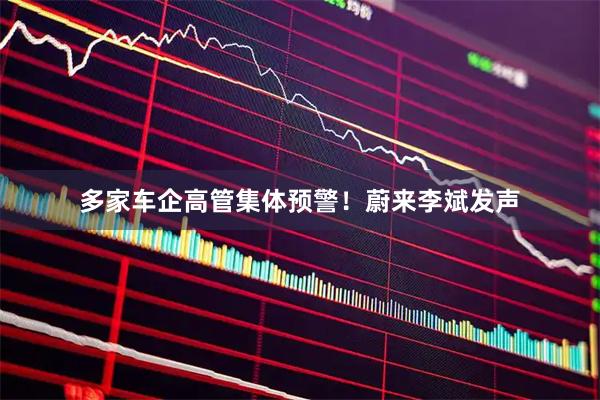 多家车企高管集体预警！蔚来李斌发声